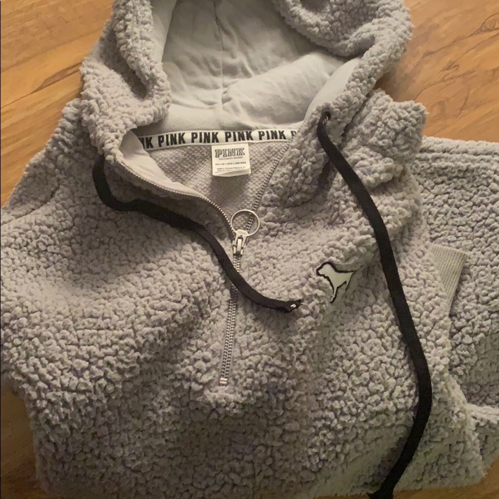 Pink gray Sherpa